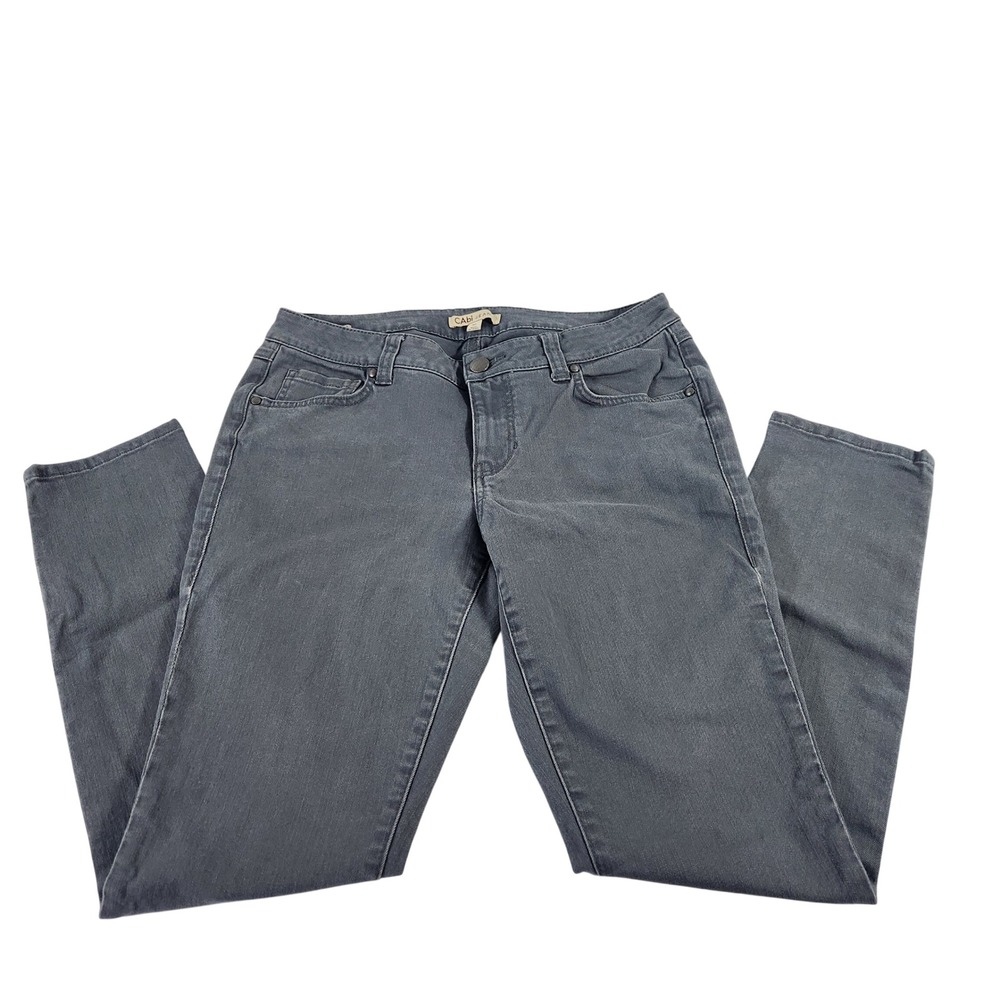 Cabi Jeans Womens‎ 10 Charcoal Gray Slim Leg Stretch Denim Pants Style 326